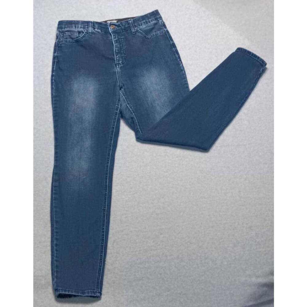 Threadgrit Blue Jeans Womens Size 29 Straight Leg Stretch Denim ankle Skinny
